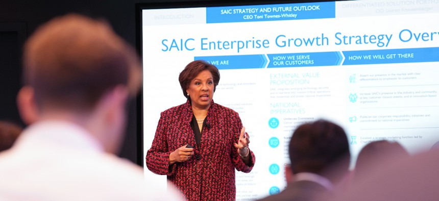 SAIC CEO Toni Townes-Whitley briefs 2024 Investor Day attendees on the company's long-term vision, strategy and goals.